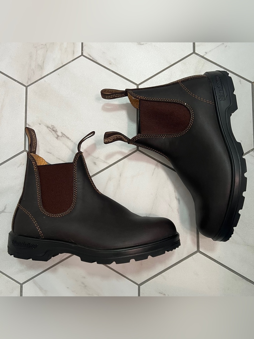 Blundstone 550 Walnut Brown Premium Leather Chelsea Boots Size 8.5 Womens - Picture 5 of 11